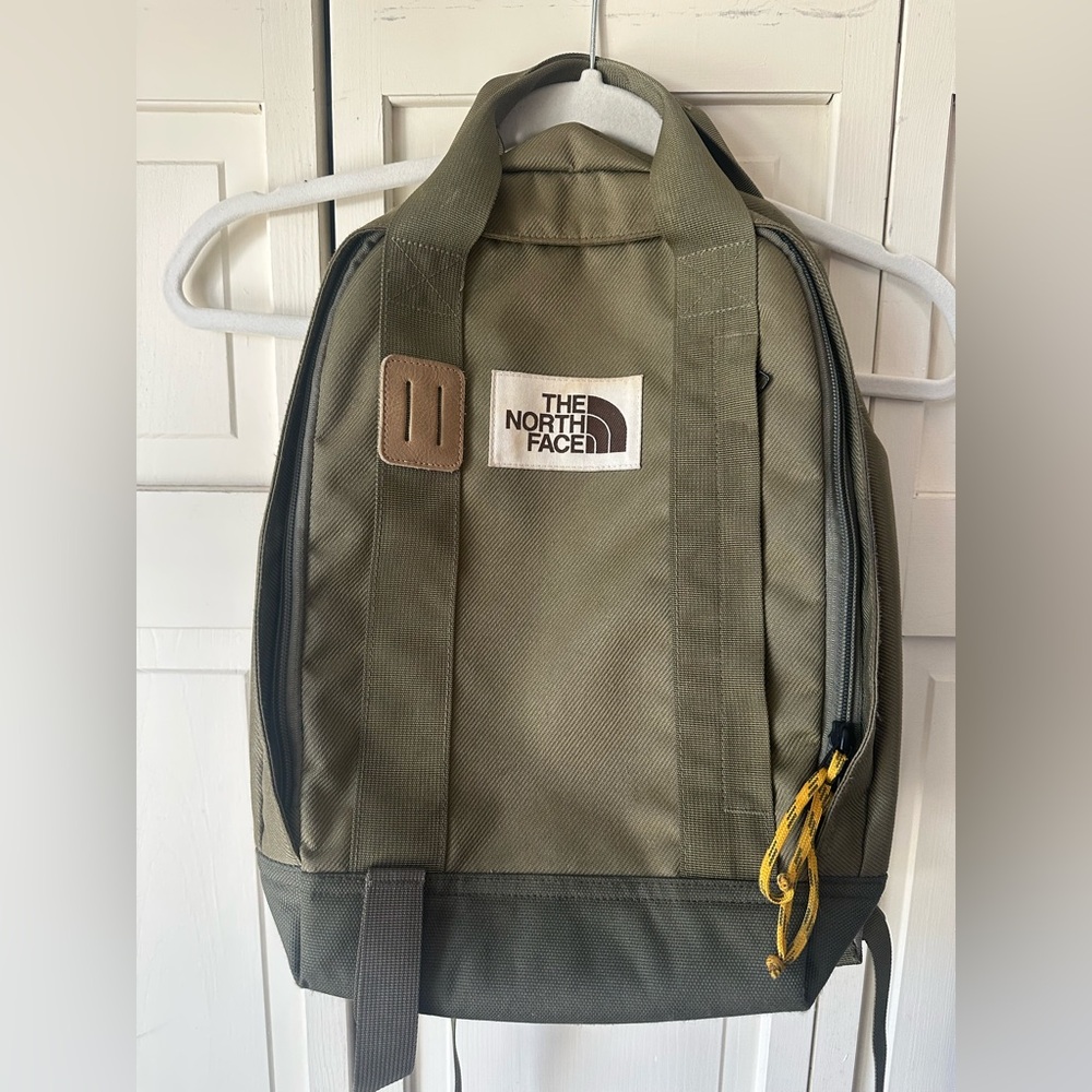 The North Face Olive Green Tote Backpack